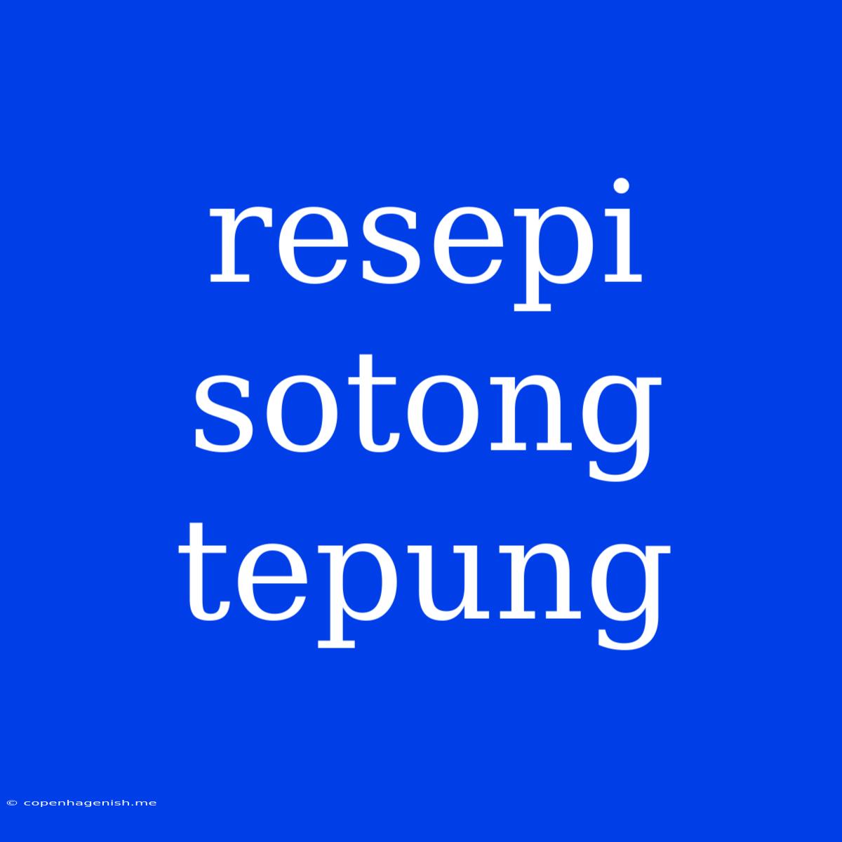 Resepi Sotong Tepung