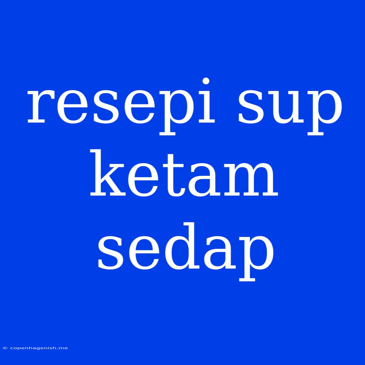 Resepi Sup Ketam Sedap