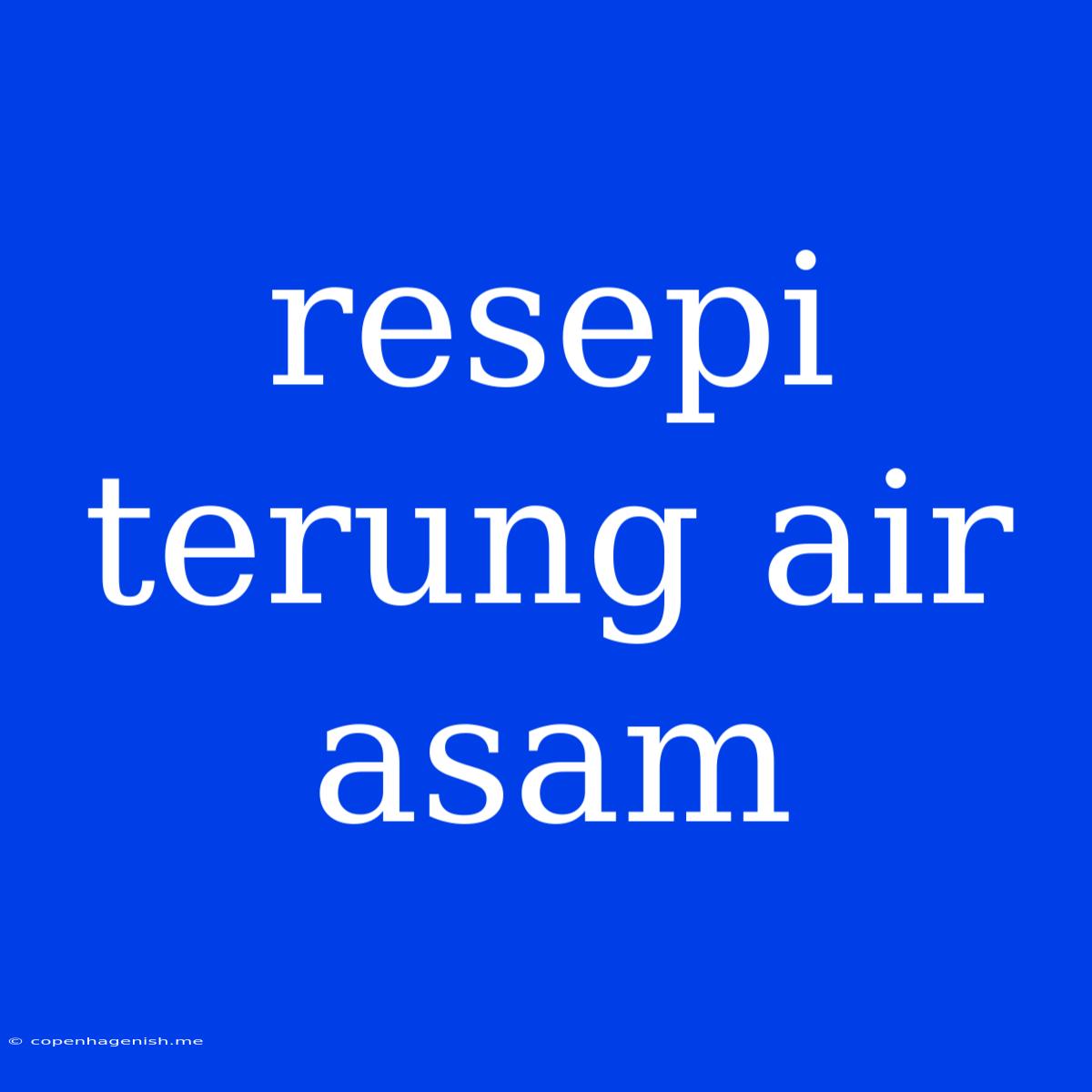 Resepi Terung Air Asam