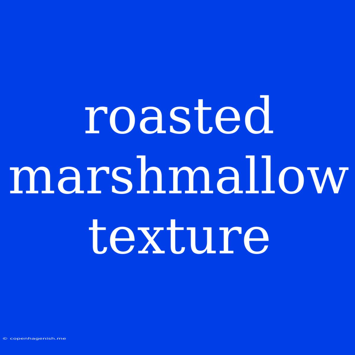 Roasted Marshmallow Texture