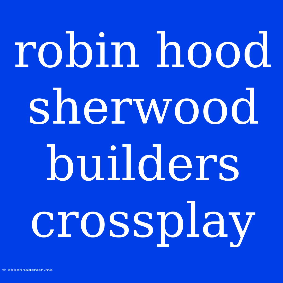 Robin Hood Sherwood Builders Crossplay