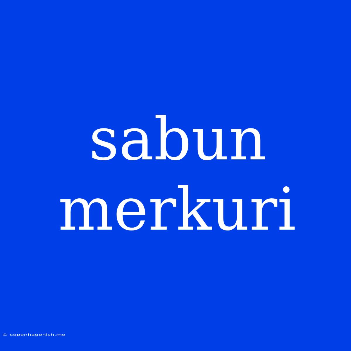 Sabun Merkuri