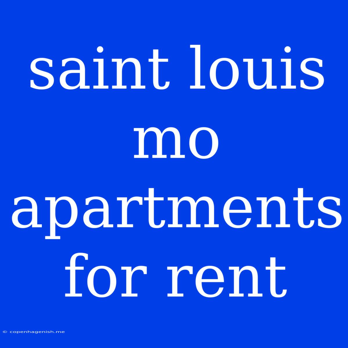 Saint Louis Mo Apartments For Rent