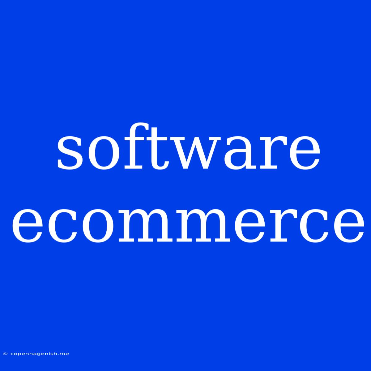 Software Ecommerce