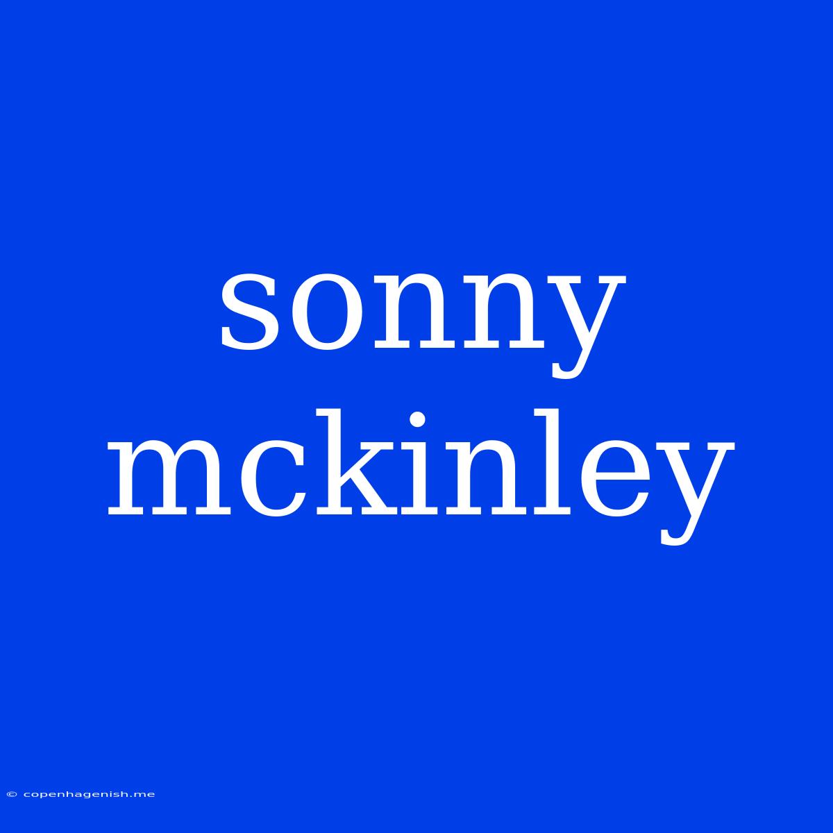 Sonny Mckinley