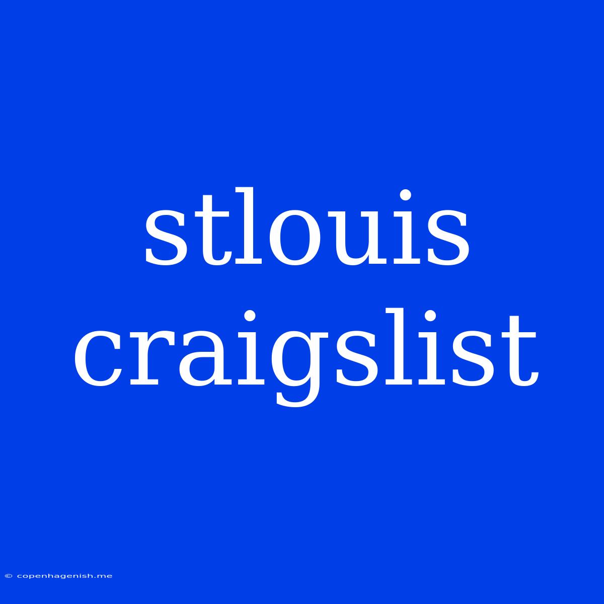 Stlouis Craigslist