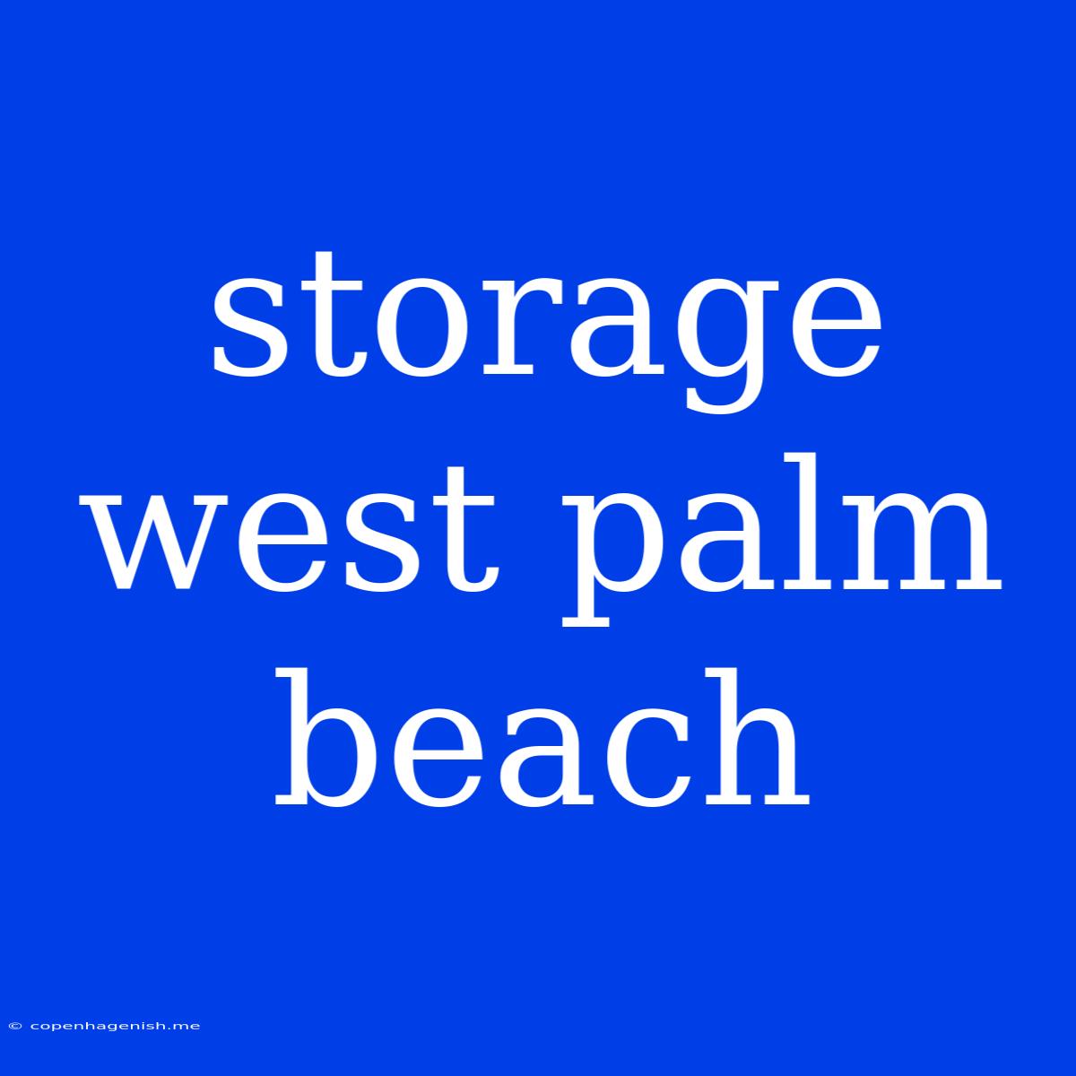 Storage West Palm Beach