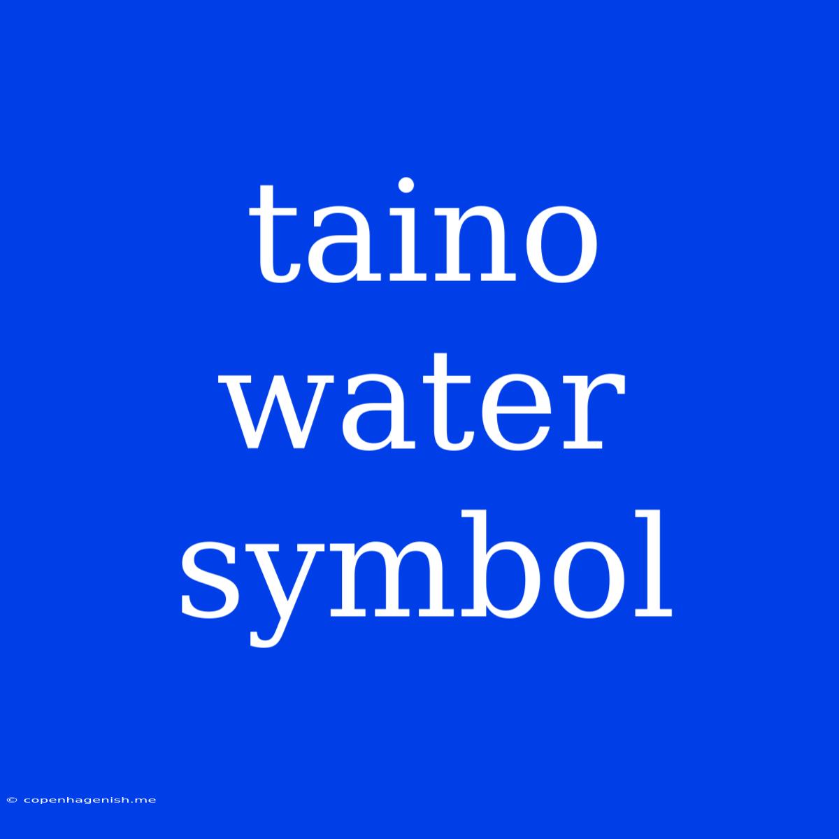 Taino Water Symbol