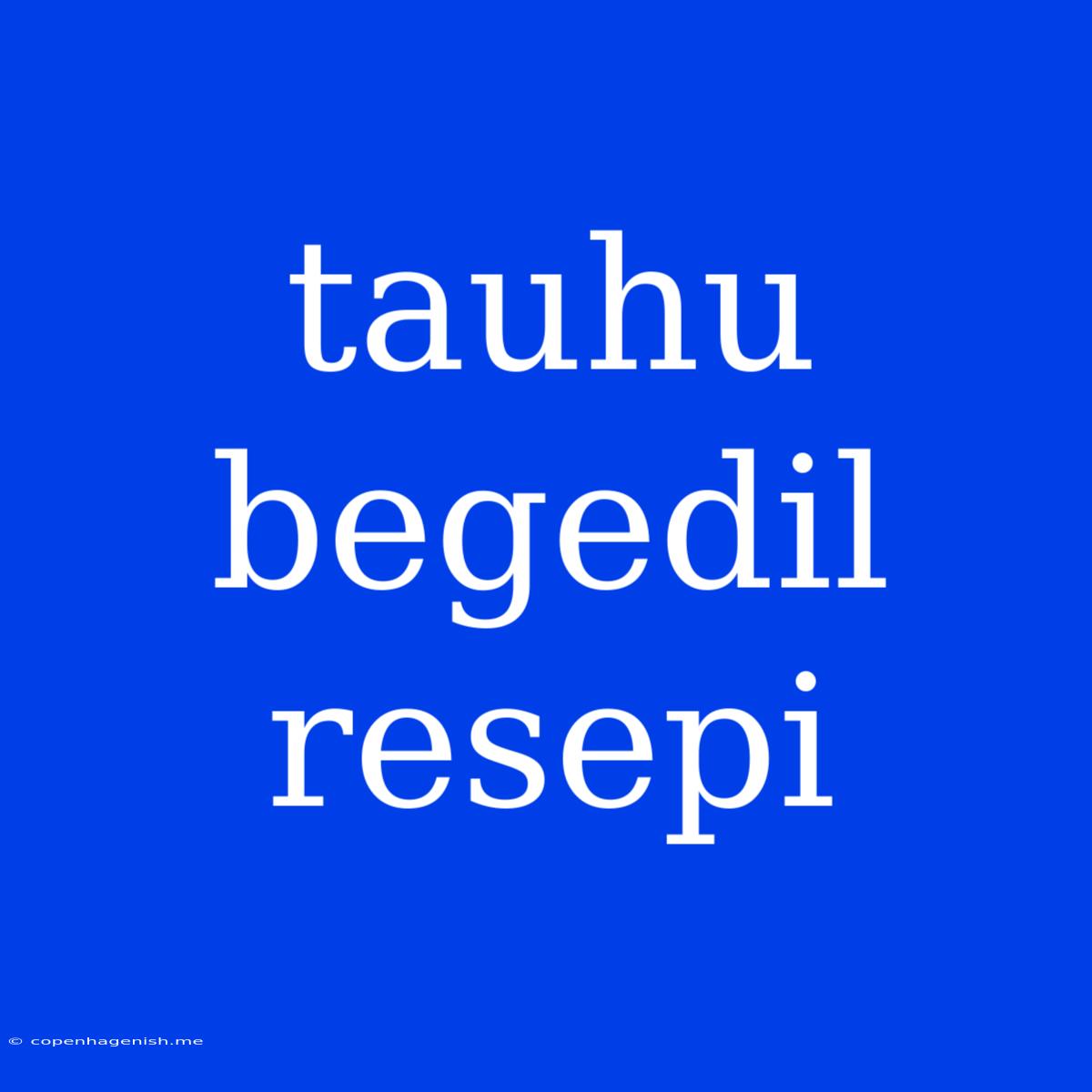 Tauhu Begedil Resepi