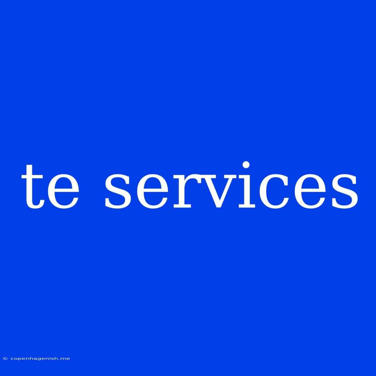 Te Services