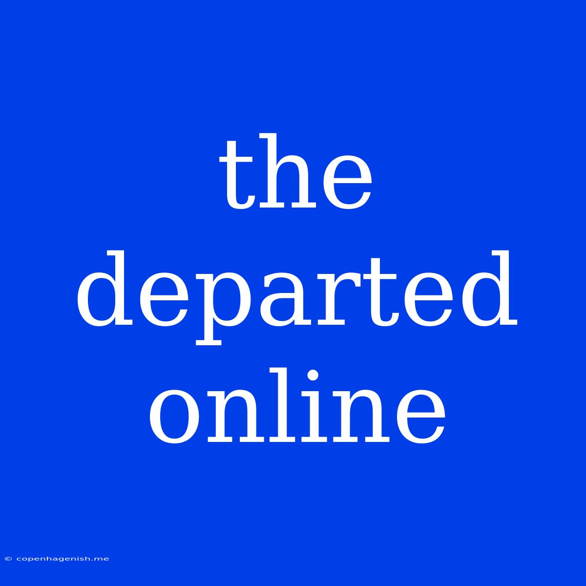 The Departed Online