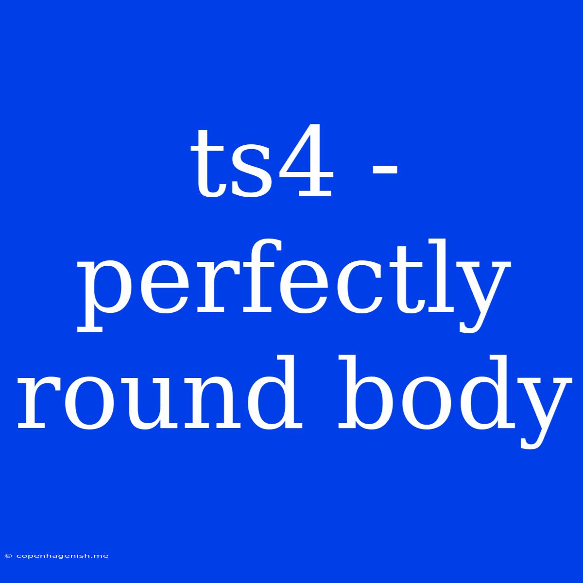 Ts4 - Perfectly Round Body