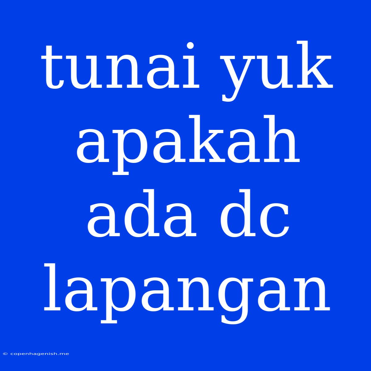 Tunai Yuk Apakah Ada Dc Lapangan