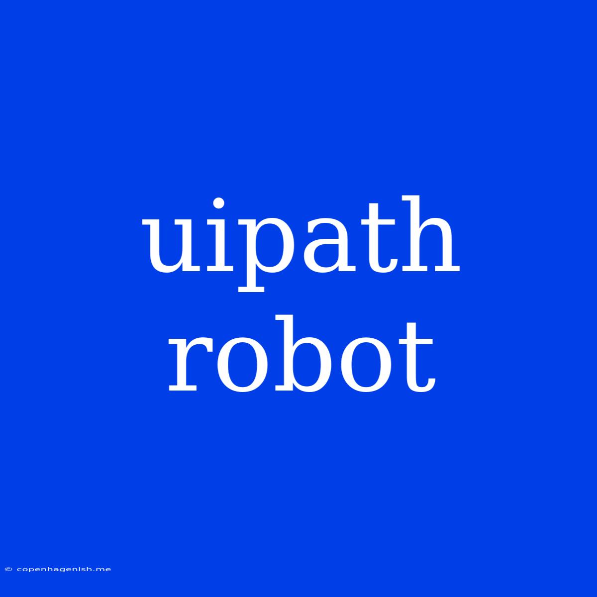 Uipath Robot