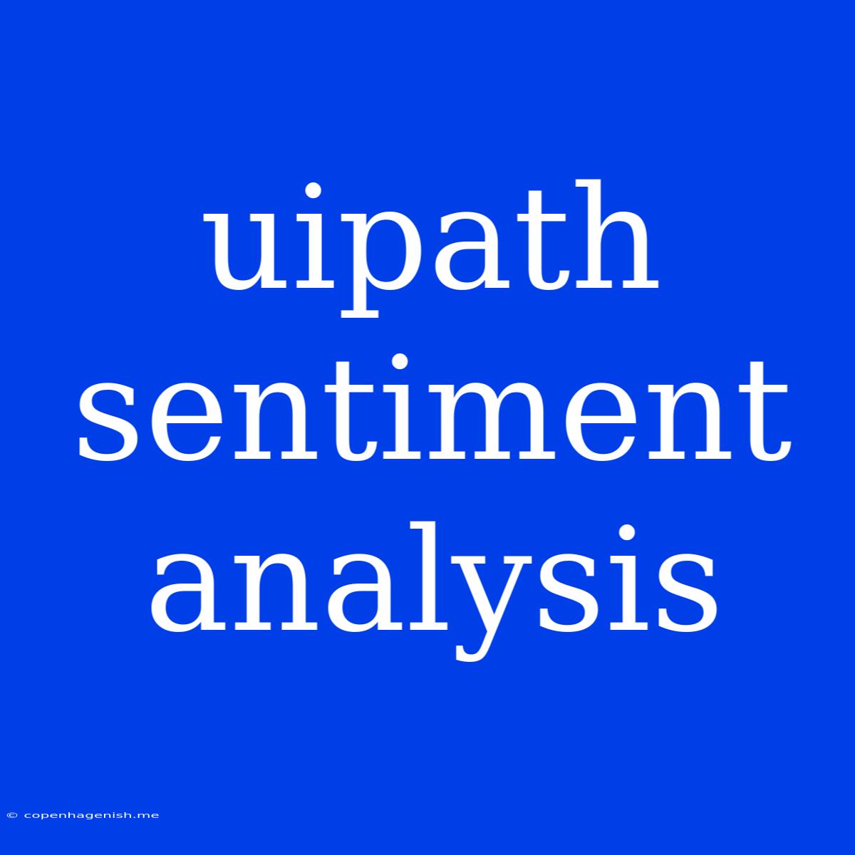 Uipath Sentiment Analysis