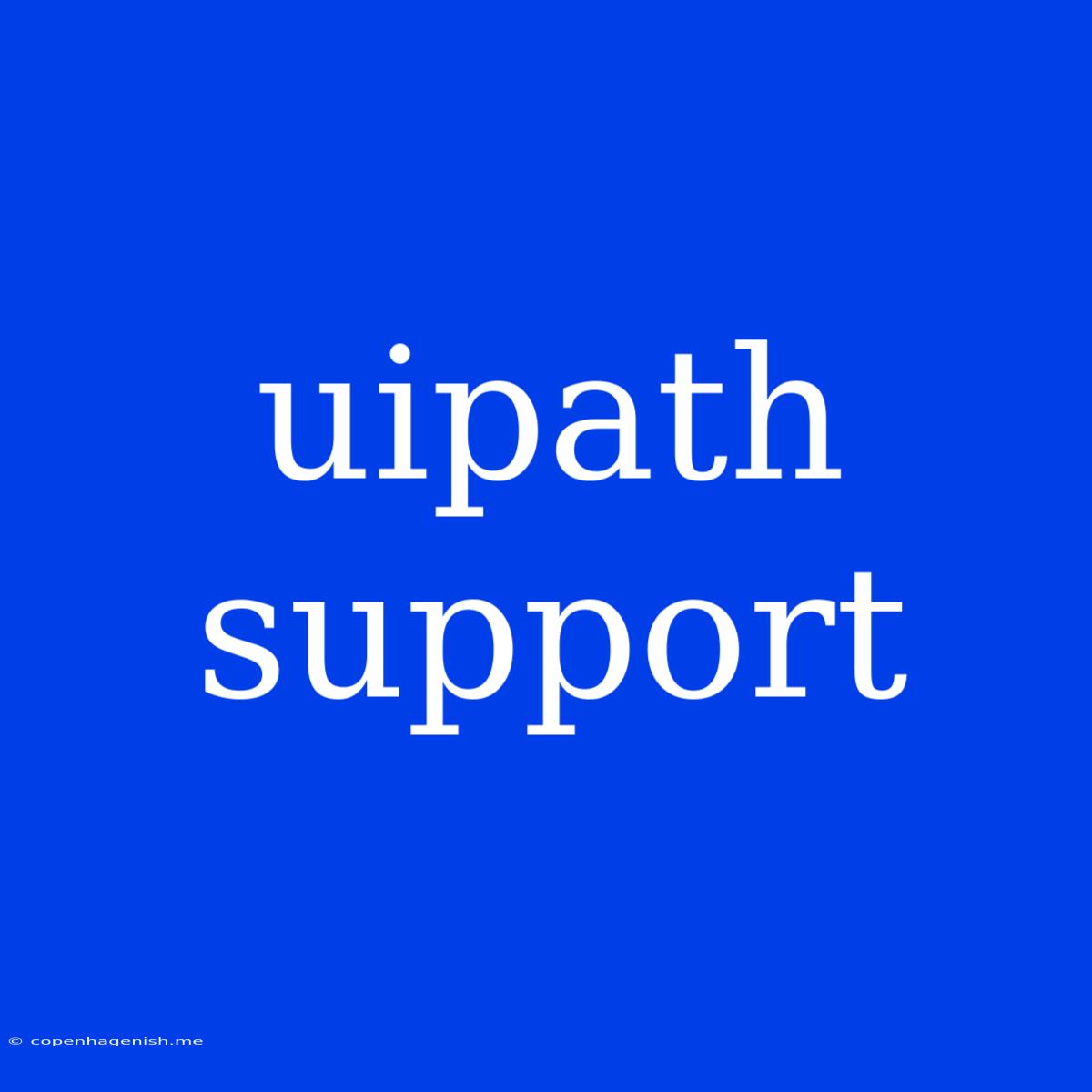 Uipath Support