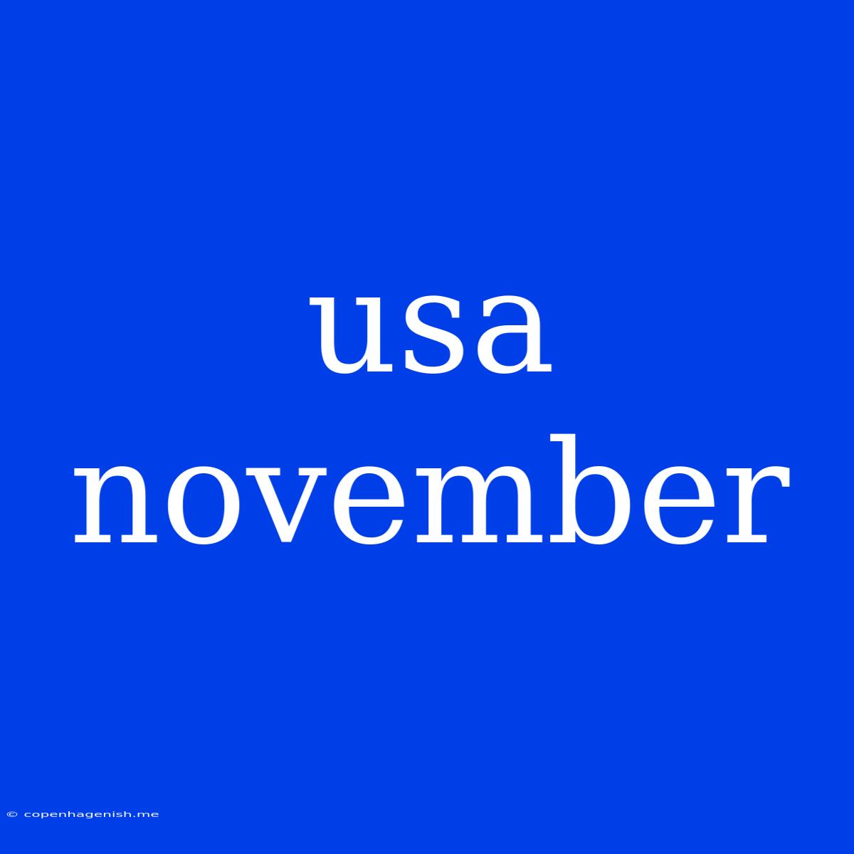 Usa November