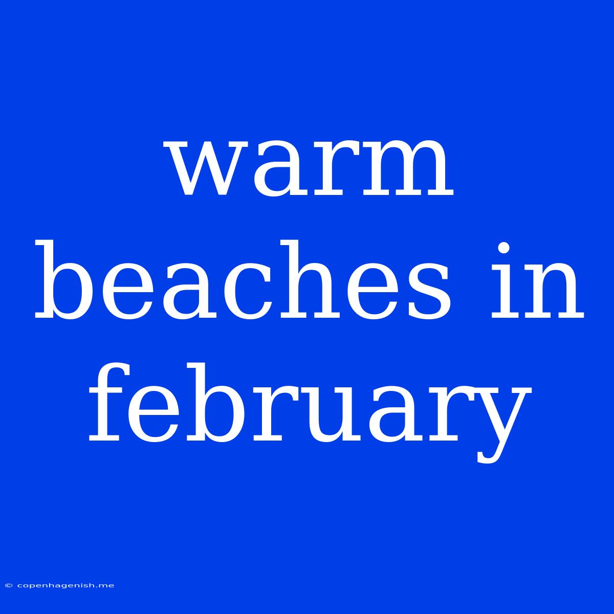 Warm Beaches In February