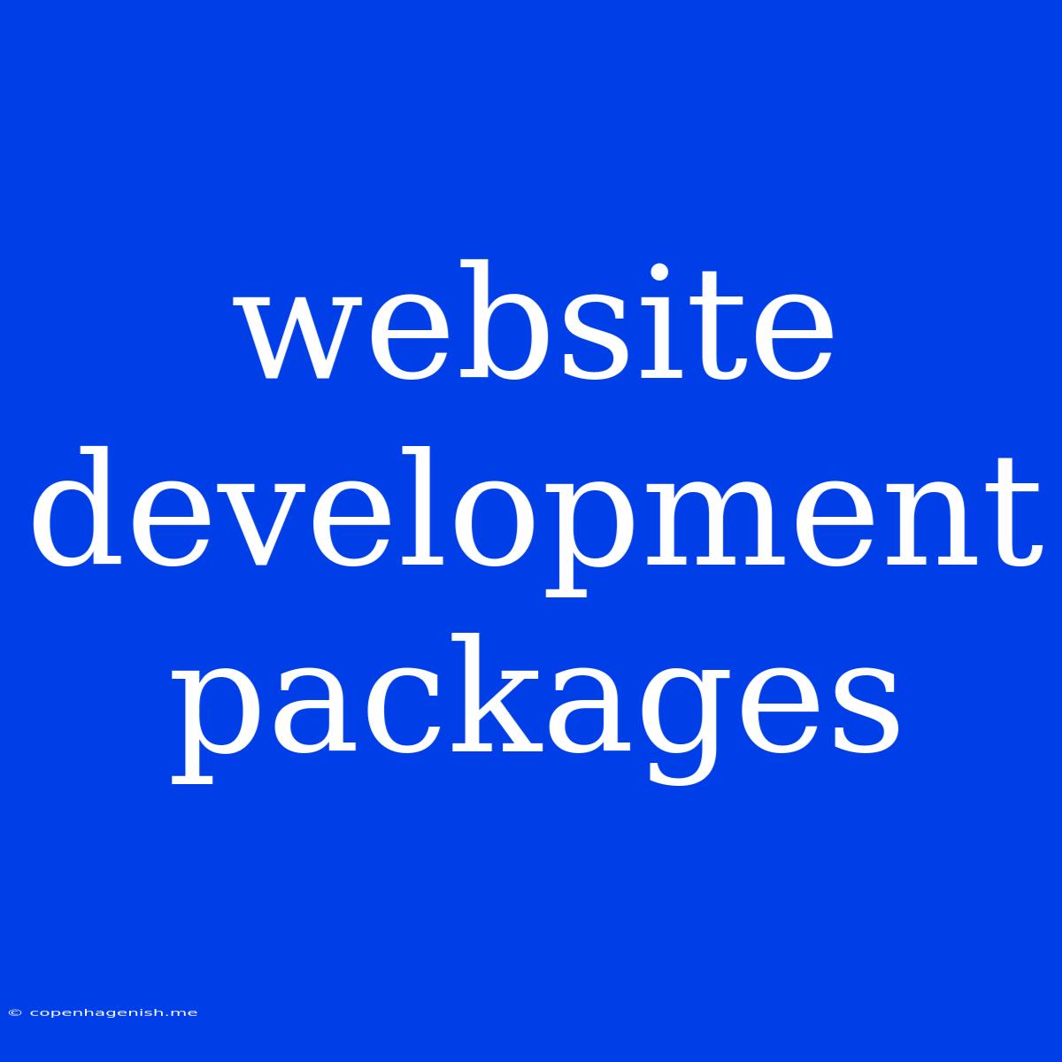 Website Development Packages