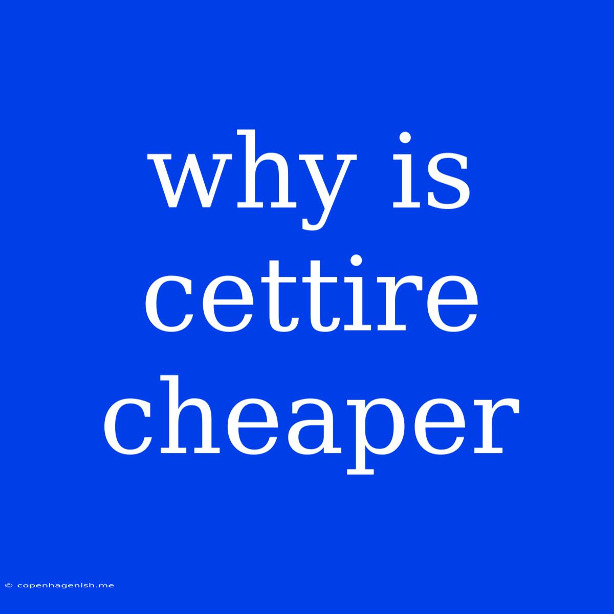 Why Is Cettire Cheaper