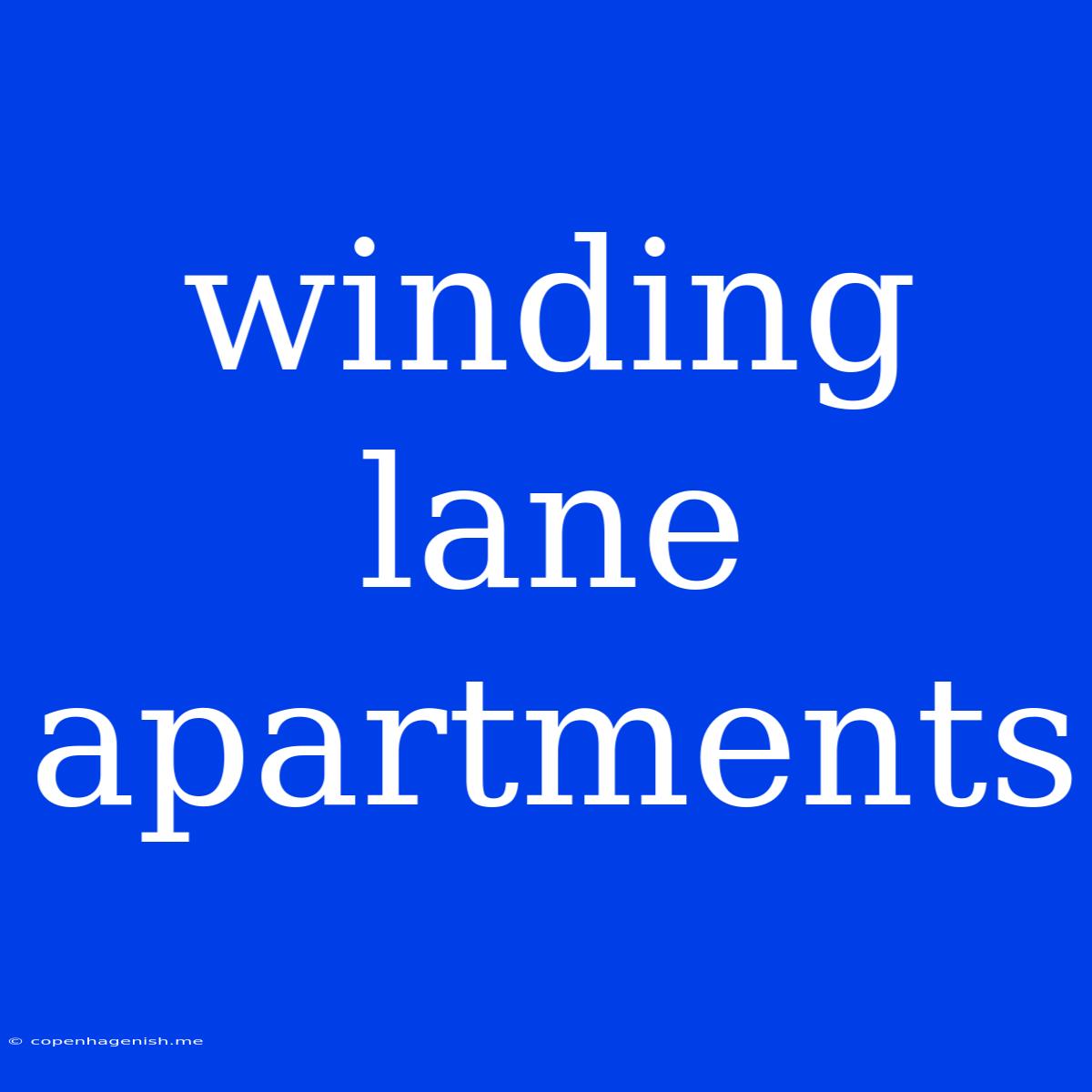 Winding Lane Apartments