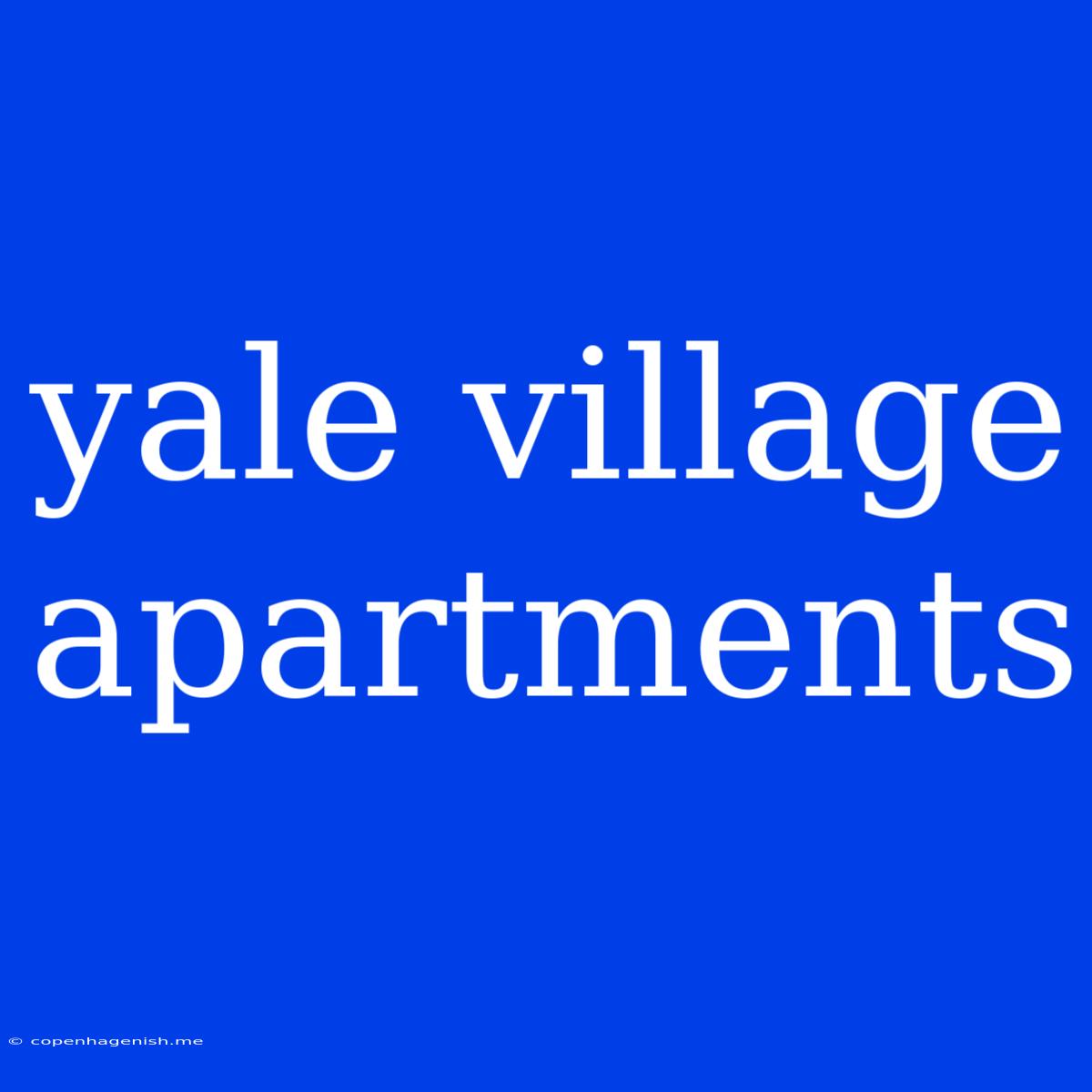 Yale Village Apartments