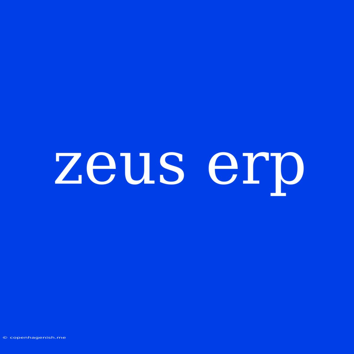 Zeus Erp