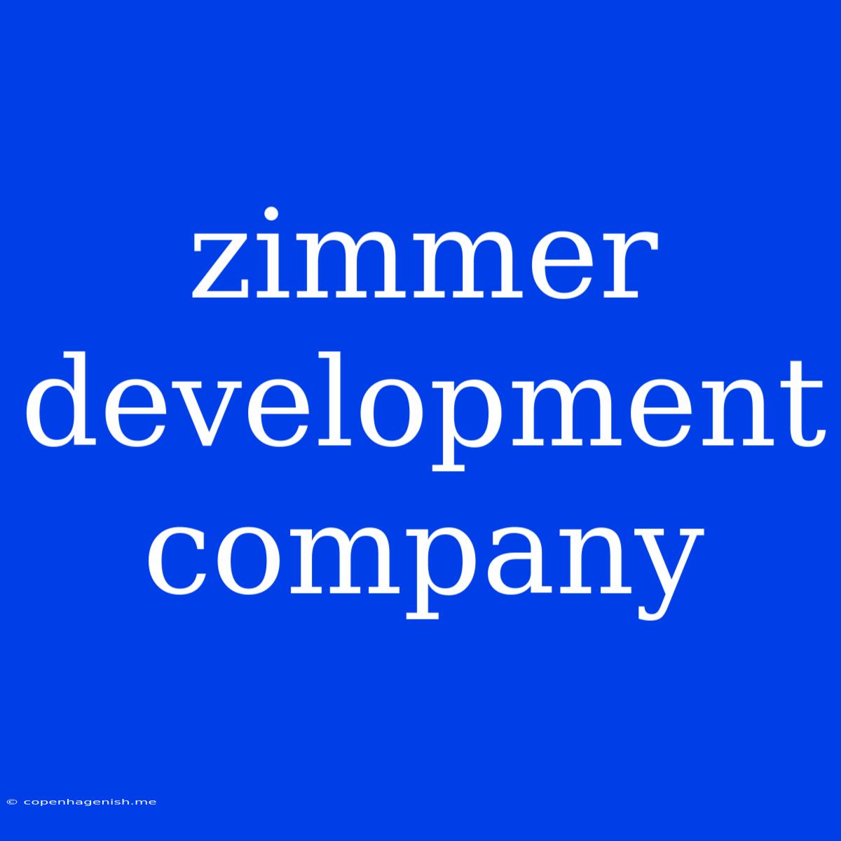 Zimmer Development Company